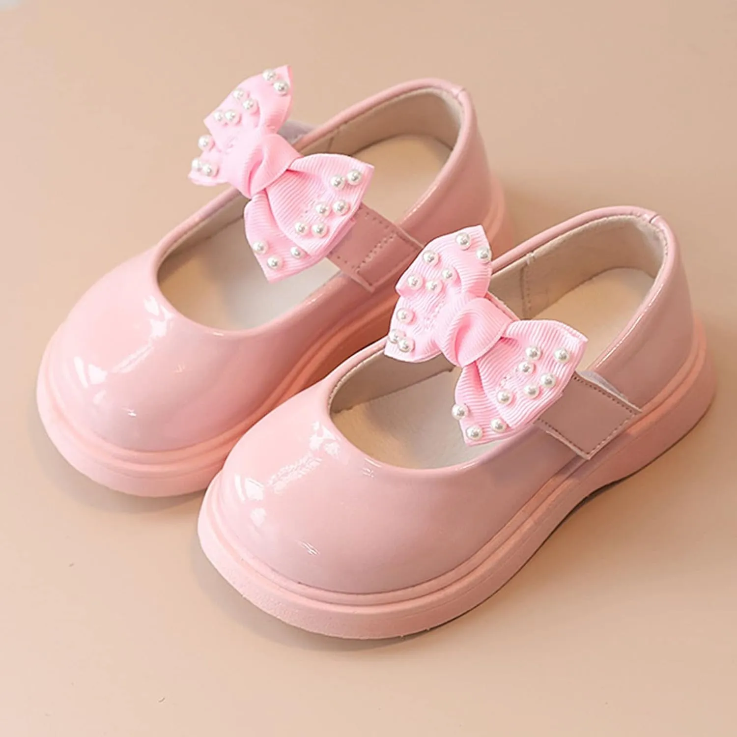10c House Shoes Girls Sandals Children Shoes Pearl Bow Tie Princess Shoes Dance Shoes Toddler Sandals 5