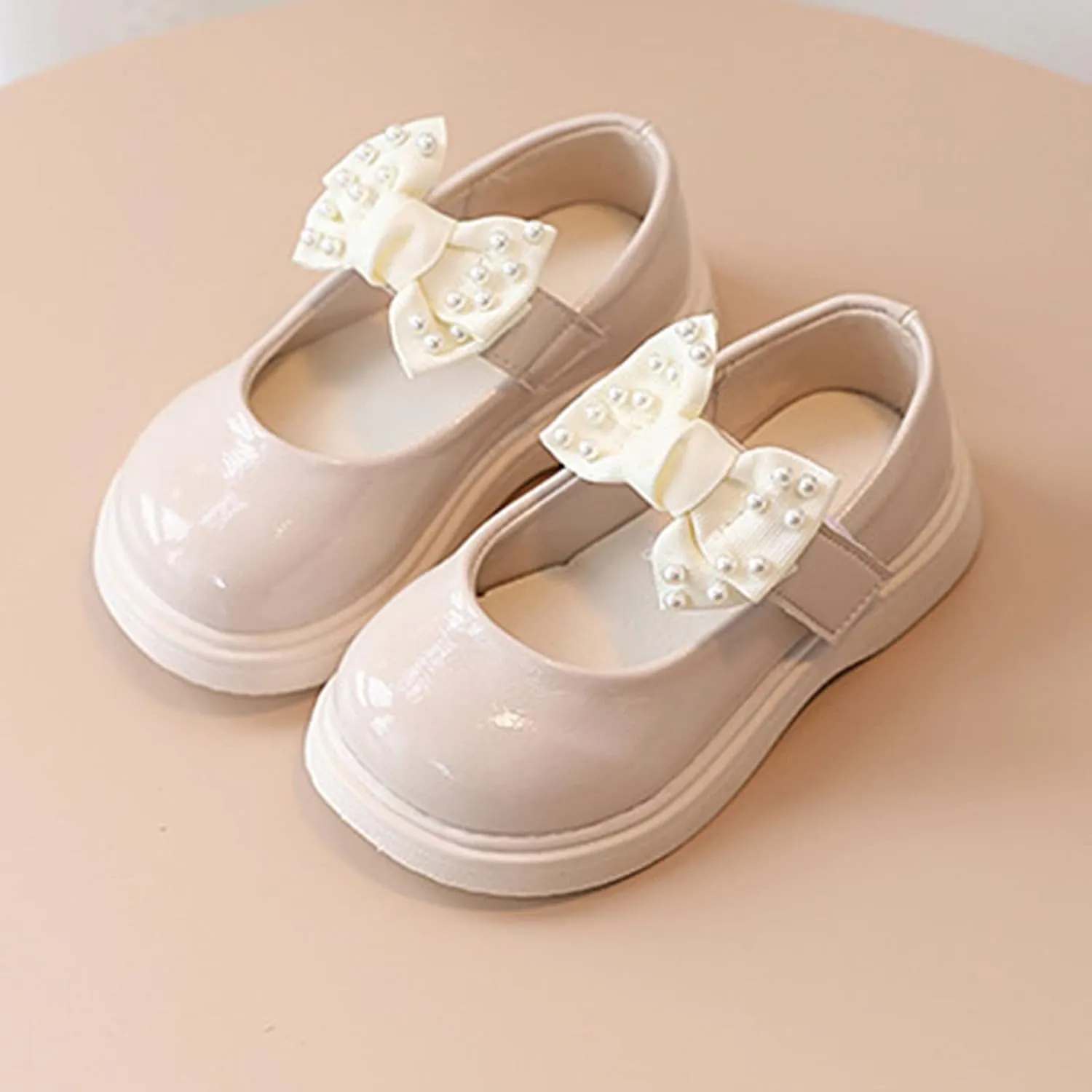 10c House Shoes Girls Sandals Children Shoes Pearl Bow Tie Princess Shoes Dance Shoes Toddler Sandals 5
