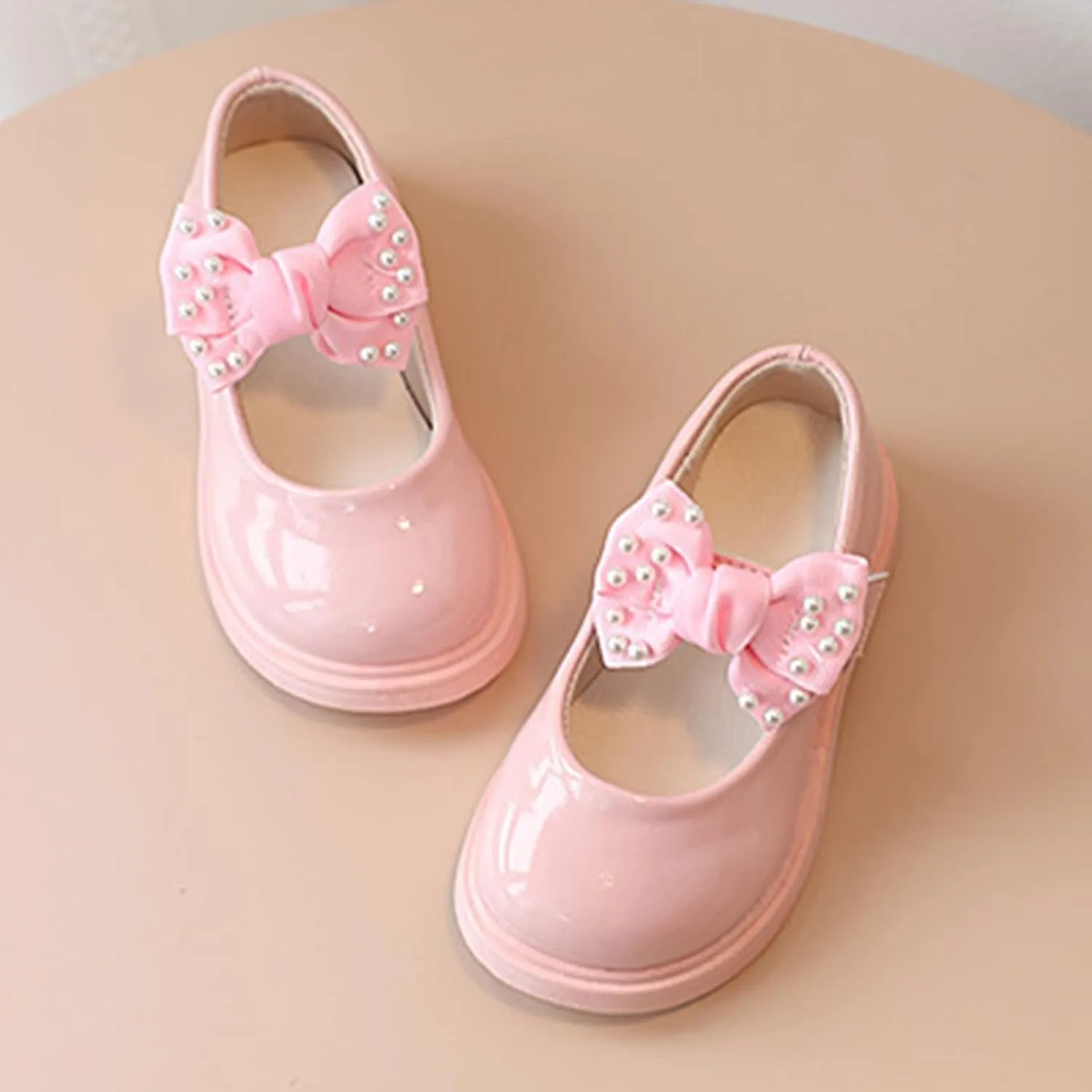 10c House Shoes Girls Sandals Children Shoes Pearl Bow Tie Princess Shoes Dance Shoes Toddler Sandals 5