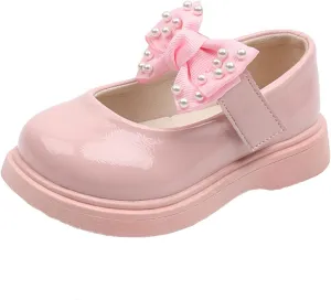 10c House Shoes Girls Sandals Children Shoes Pearl Bow Tie Princess Shoes Dance Shoes Toddler Sandals 5
