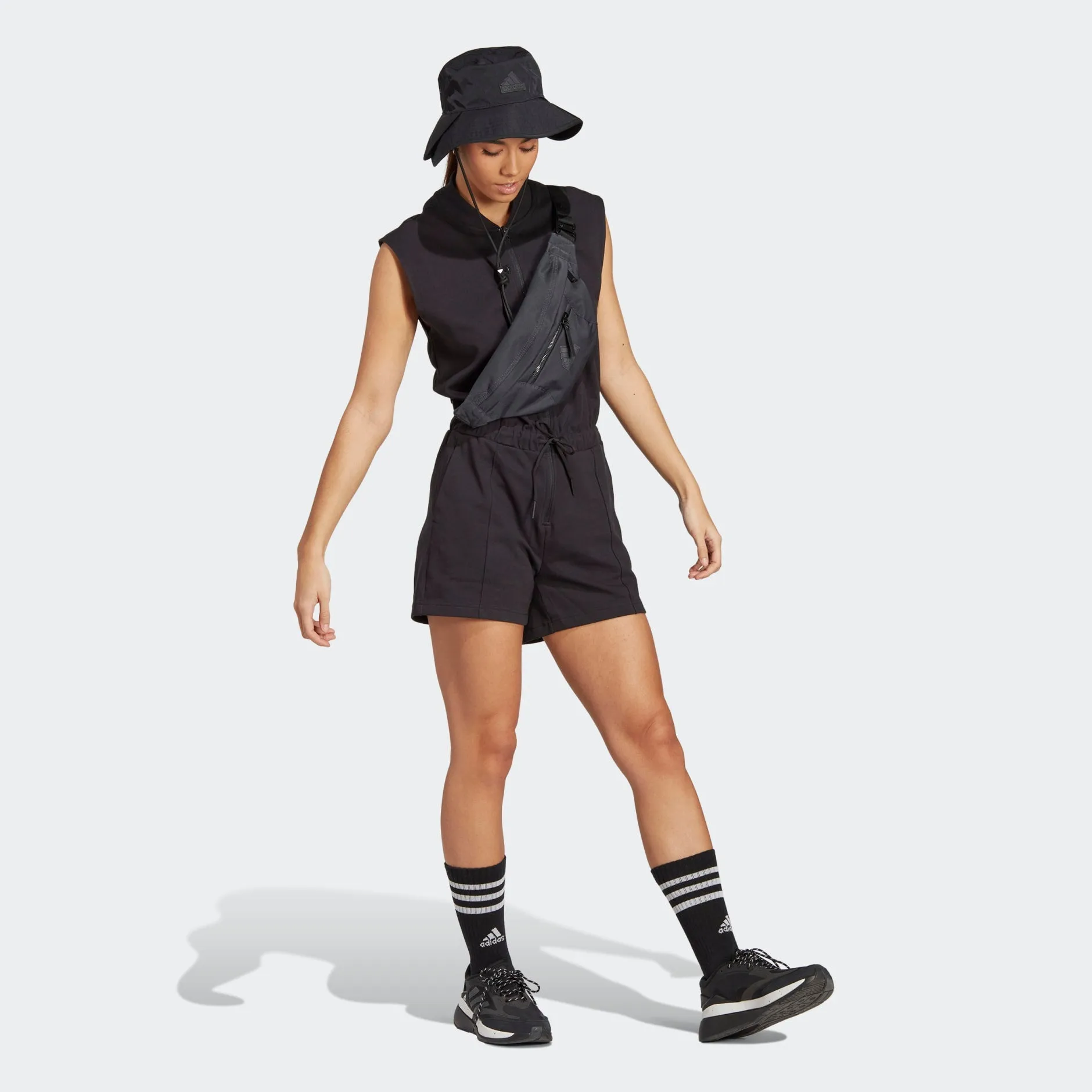ADIDAS RIBBED COLLAR ROMPER - IC1535