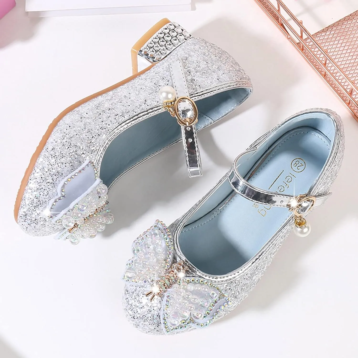 Baby Girl Sandals 12-18 Months Toddler Little Kid Girls Dress Pumps Glitter Sequins Kids Flip Flops Size 2