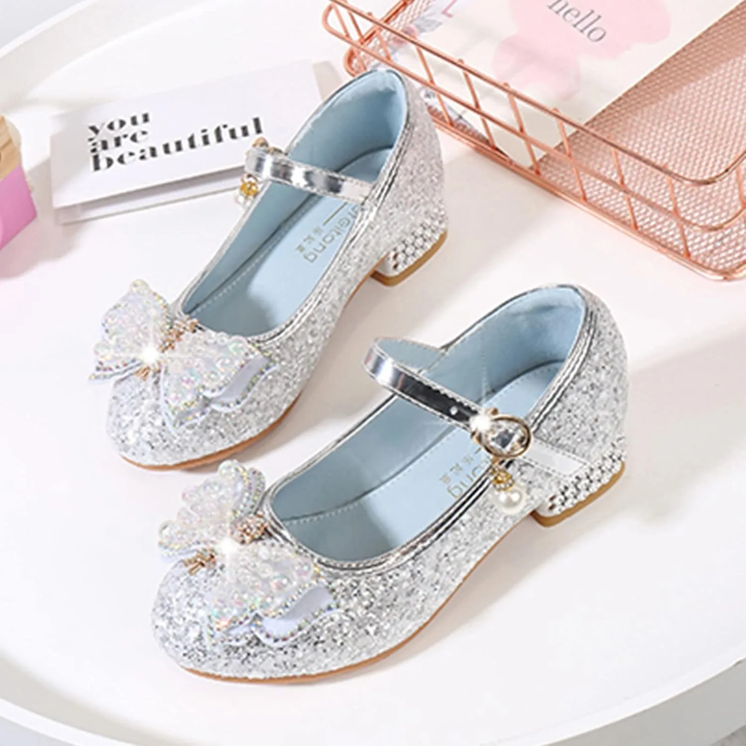 Baby Girl Sandals 12-18 Months Toddler Little Kid Girls Dress Pumps Glitter Sequins Kids Flip Flops Size 2