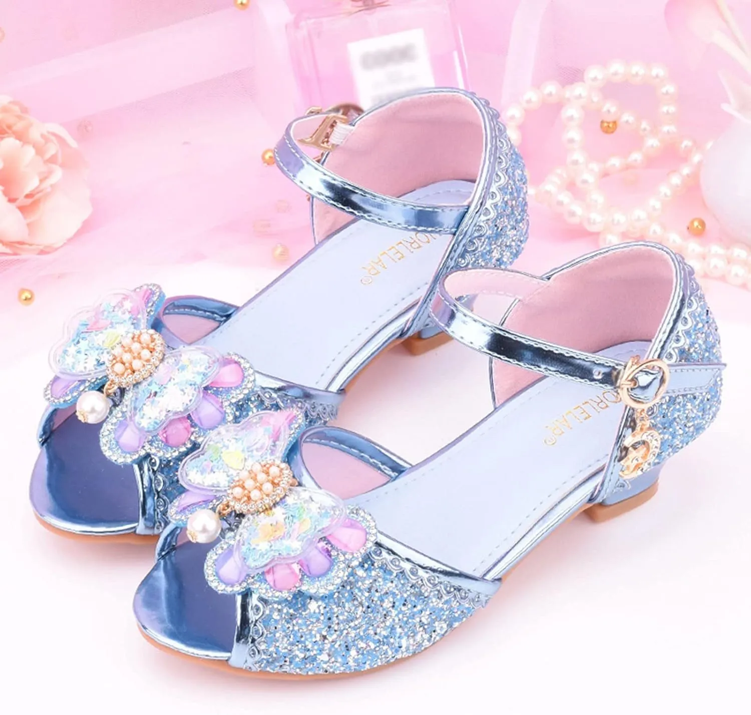 Beach Sandals Toddler Girl Children Shoes With Diamond Shiny Sandals Princess Shoes Bow High Girls Bathrobe Slippers