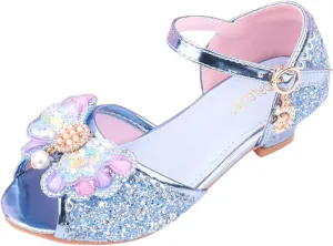 Beach Sandals Toddler Girl Children Shoes With Diamond Shiny Sandals Princess Shoes Bow High Girls Bathrobe Slippers