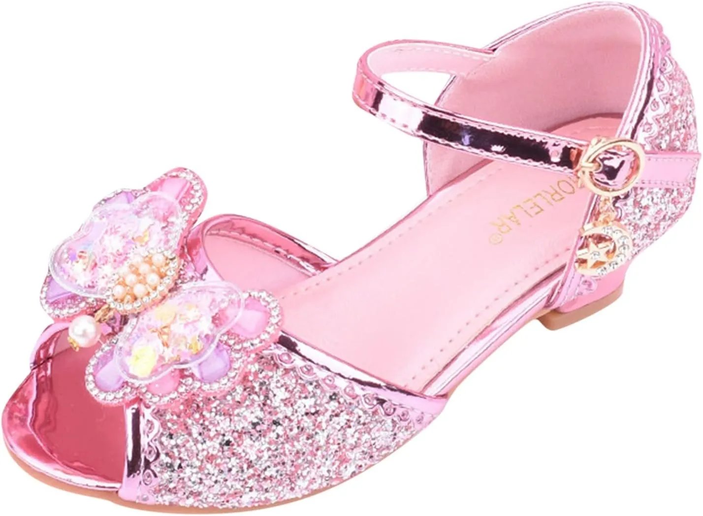 Beach Sandals Toddler Girl Children Shoes With Diamond Shiny Sandals Princess Shoes Bow High Girls Bathrobe Slippers