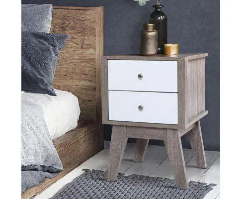 Bedside Tables Drawers Side Table Nightstand Storage Cabinet Wood