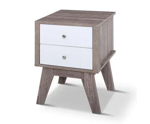 Bedside Tables Drawers Side Table Nightstand Storage Cabinet Wood
