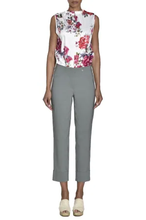 Bella 09 Straight Ankle Grazer Trousers - Dark Olive