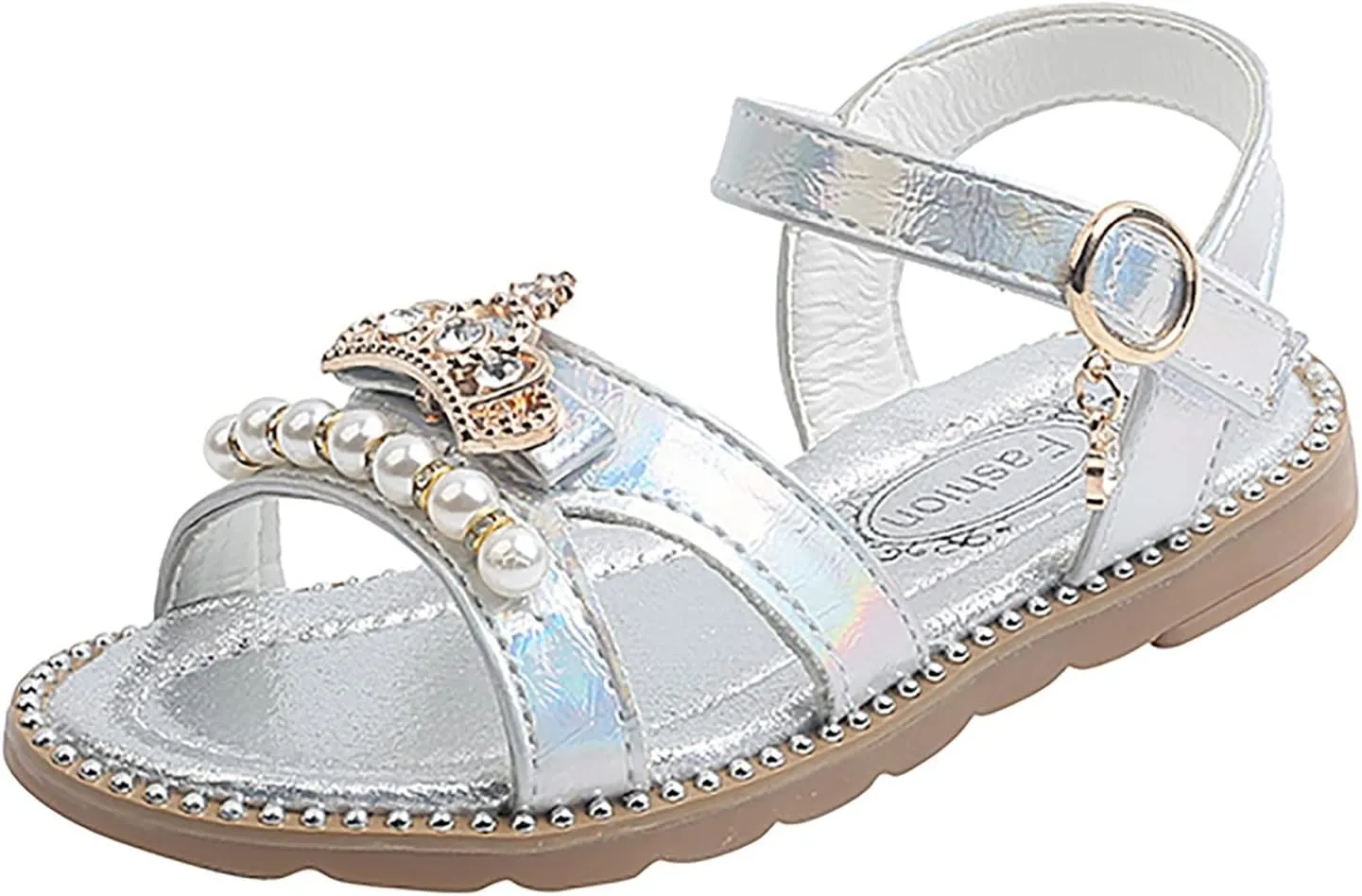 Big Comfort 3 Girls Sandals Flat Pearl Children Shoes Big Kids Beach Shoes Girls Sandals for Girls Size 11