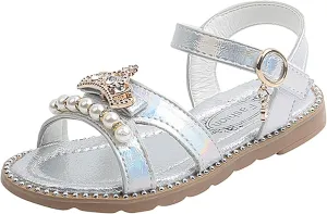 Big Comfort 3 Girls Sandals Flat Pearl Children Shoes Big Kids Beach Shoes Girls Sandals for Girls Size 11
