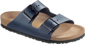 BIRKENSTOCK Arizona Blue Smooth Leather Slides
