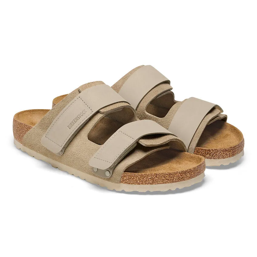 Birkenstock Uji Nubuck/Suede Leather Sandals - Taupe