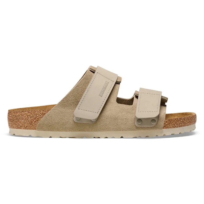 Birkenstock Uji Nubuck/Suede Leather Sandals - Taupe