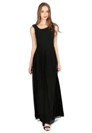Black Chiffon Maxi Dress