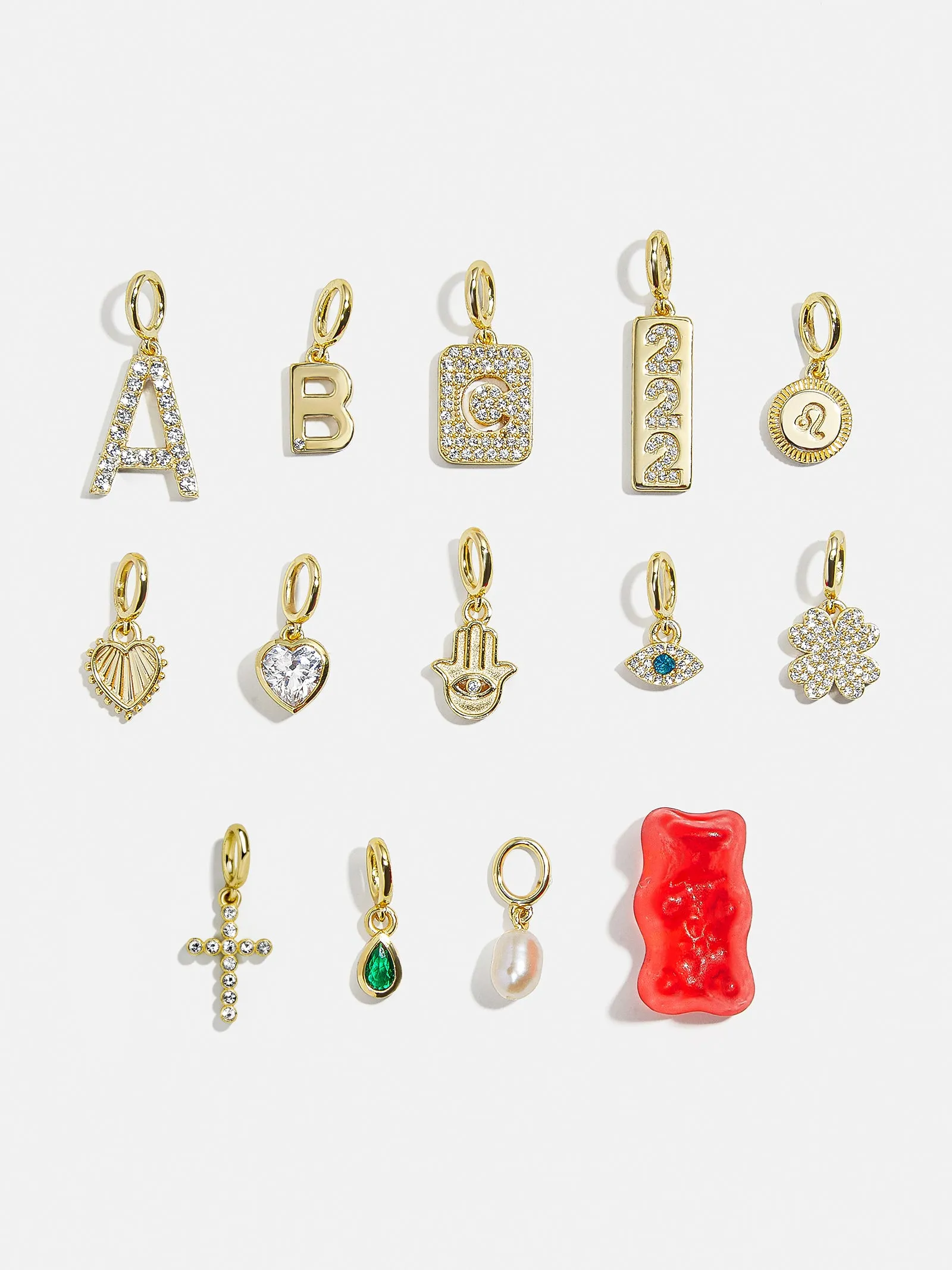 Block Pavé Initial Cluster Charm - C