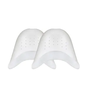 Boowhol Toe Caps-2 Pairs Silicone Gel Toe Caps Soft Ballet Pointe Dance Athlete Shoe Toe Pads Toe Protector with Breathable Hole (Skin color) Skin Color