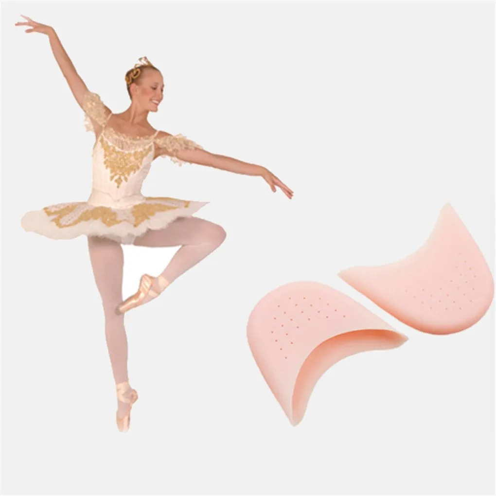 Boowhol Toe Caps-2 Pairs Silicone Gel Toe Caps Soft Ballet Pointe Dance Athlete Shoe Toe Pads Toe Protector with Breathable Hole (Skin color) Skin Color