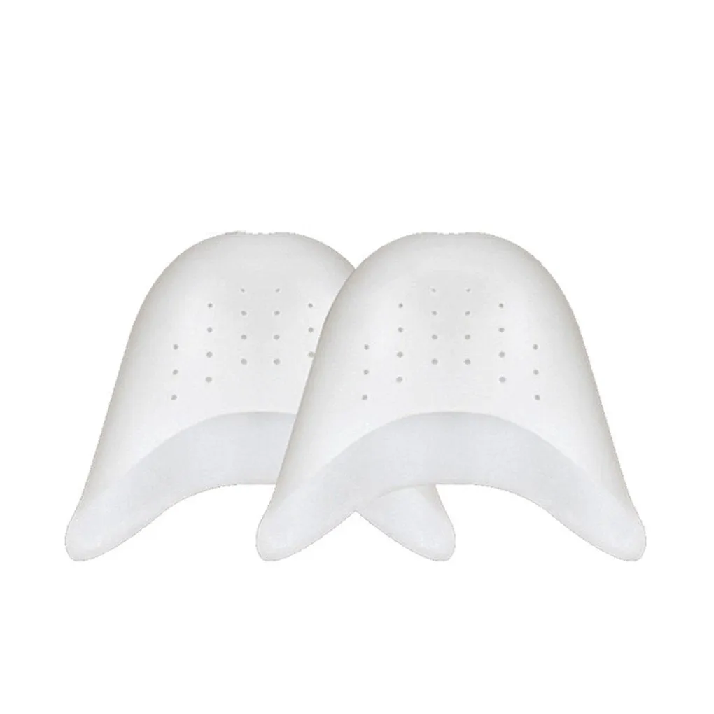 Boowhol Toe Caps-2 Pairs Silicone Gel Toe Caps Soft Ballet Pointe Dance Athlete Shoe Toe Pads Toe Protector with Breathable Hole (Skin color) Skin Color