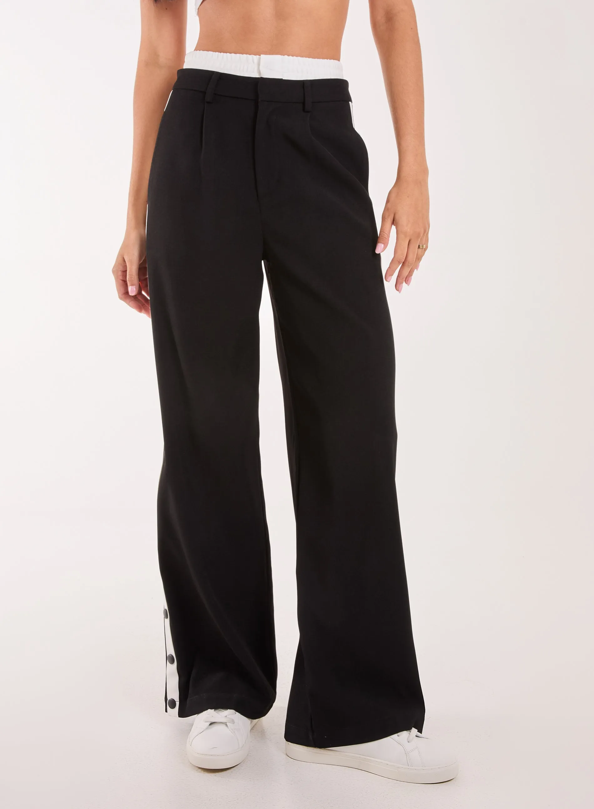 Boxer Style Popper Trousers