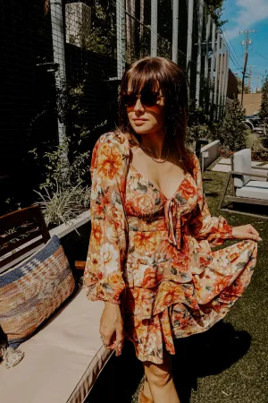 Buddylove Jodi Ruffle Mini Dress - Harvest