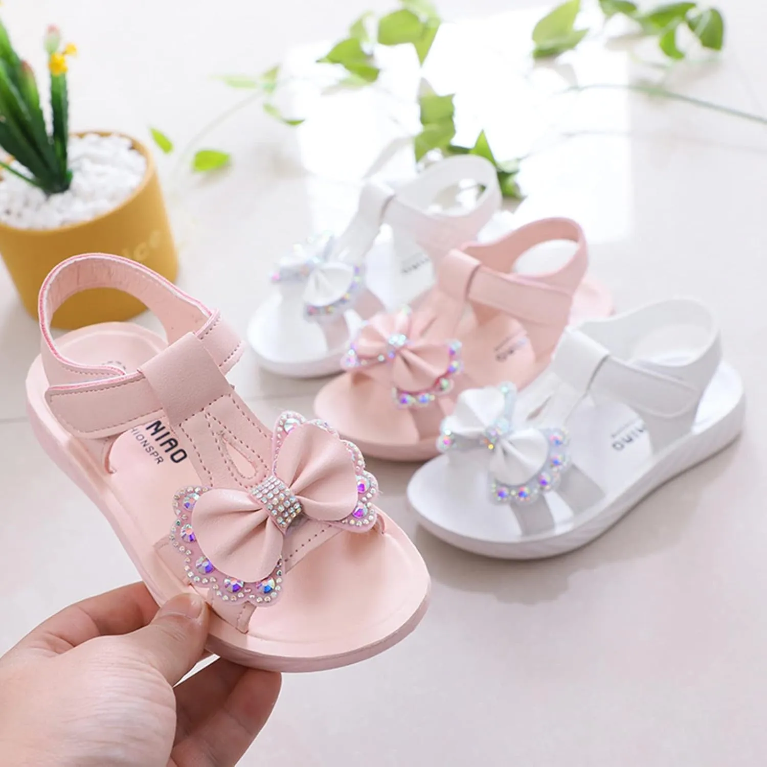 Cat And Sandals Toddler Girl Children Shoes Summer Sandals Fashion Little Girls Soft Soles Children Girls Slides Size 3