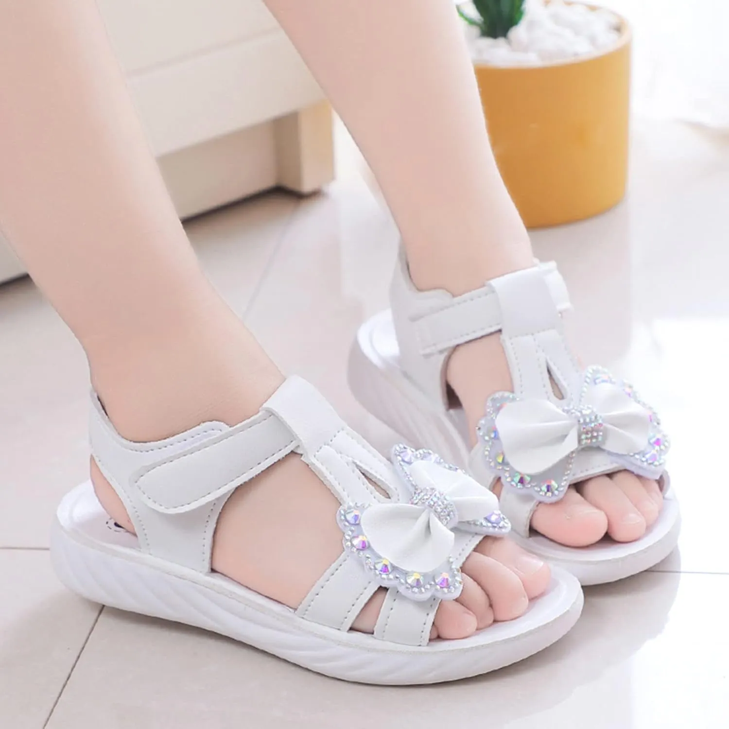 Cat And Sandals Toddler Girl Children Shoes Summer Sandals Fashion Little Girls Soft Soles Children Girls Slides Size 3