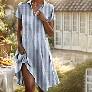 Dahlia - Casual Striped Dress
