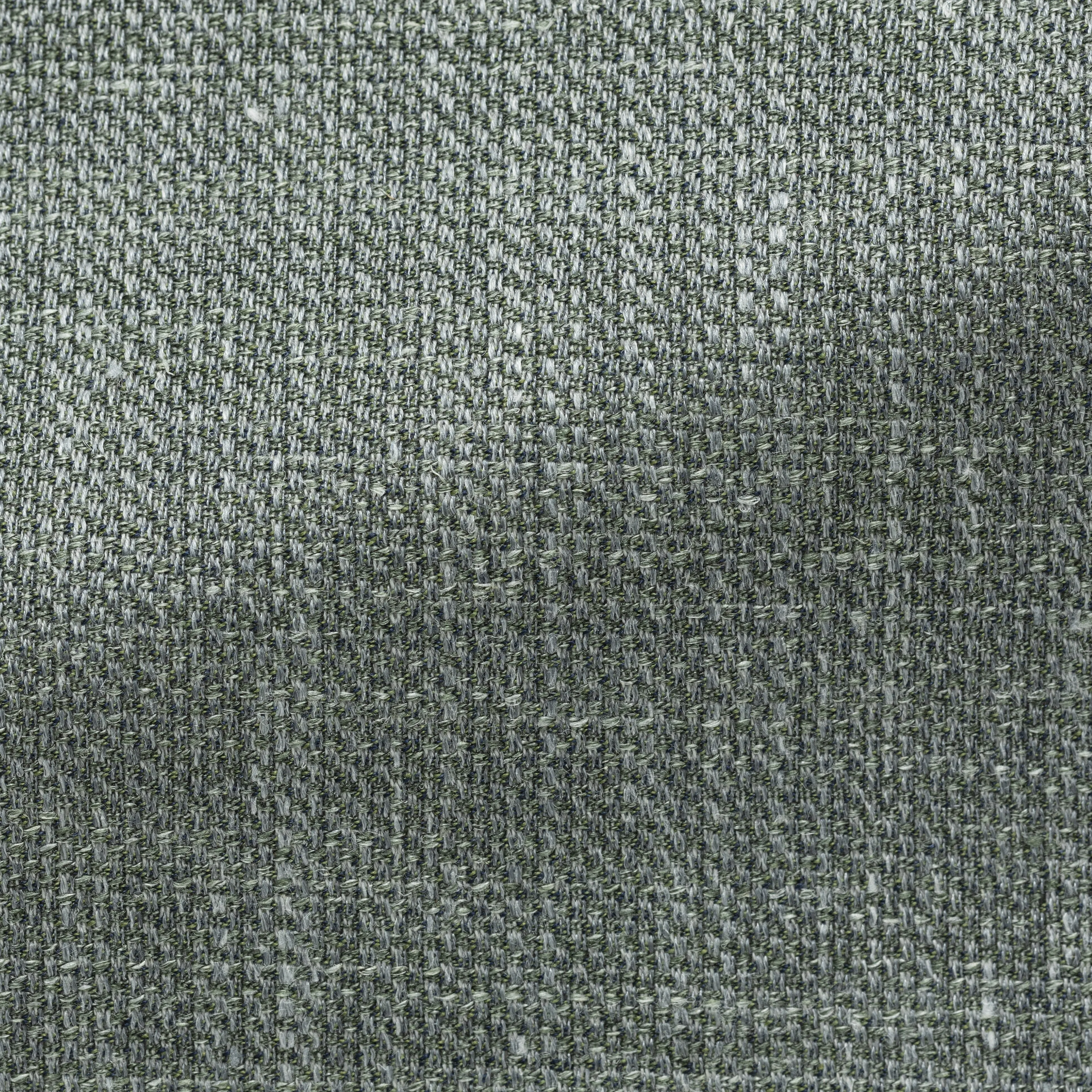 Drago Sage Green-Grey Wool, Silk & Linen Lightweight Basketweave