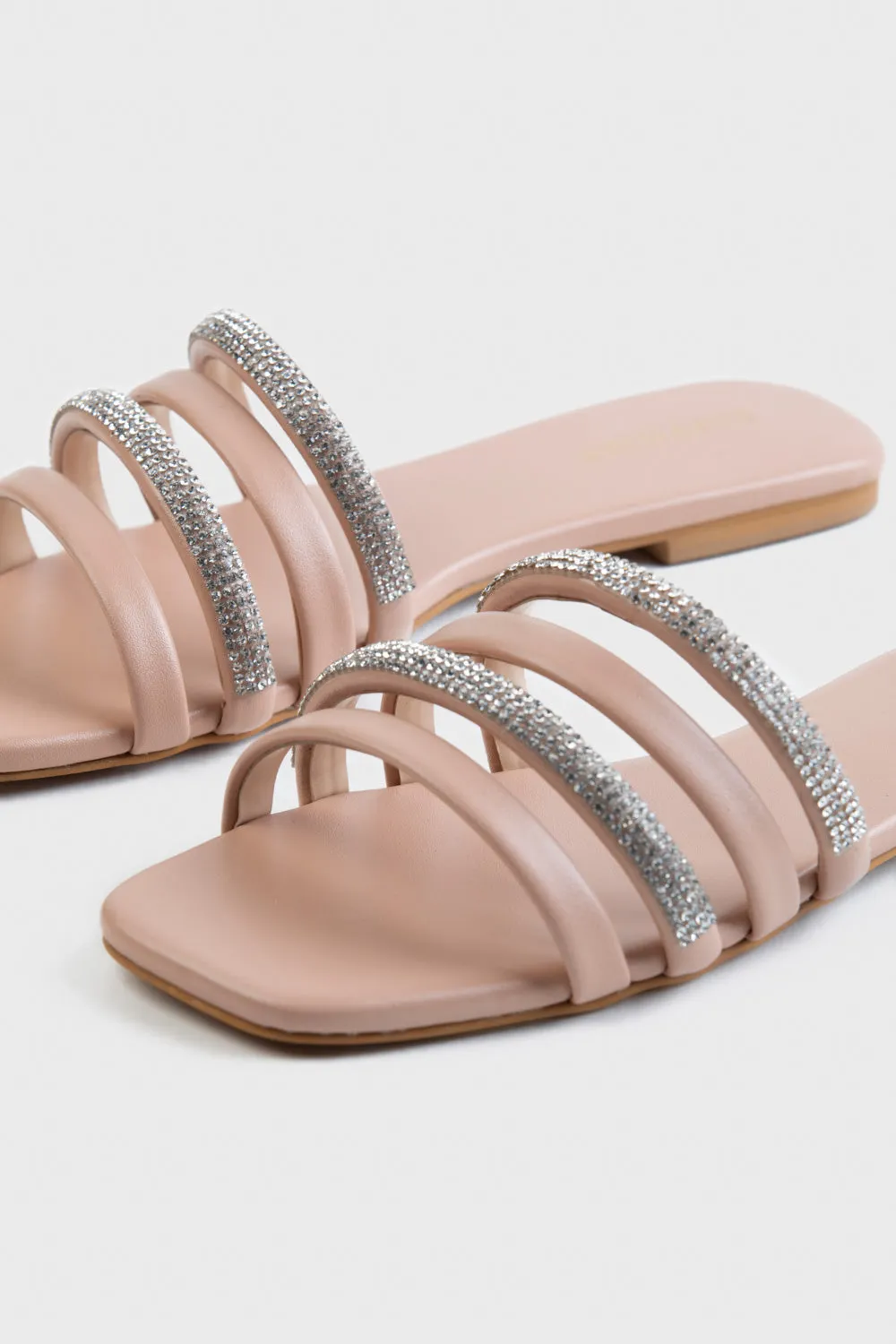 Embellished Pink Flats
