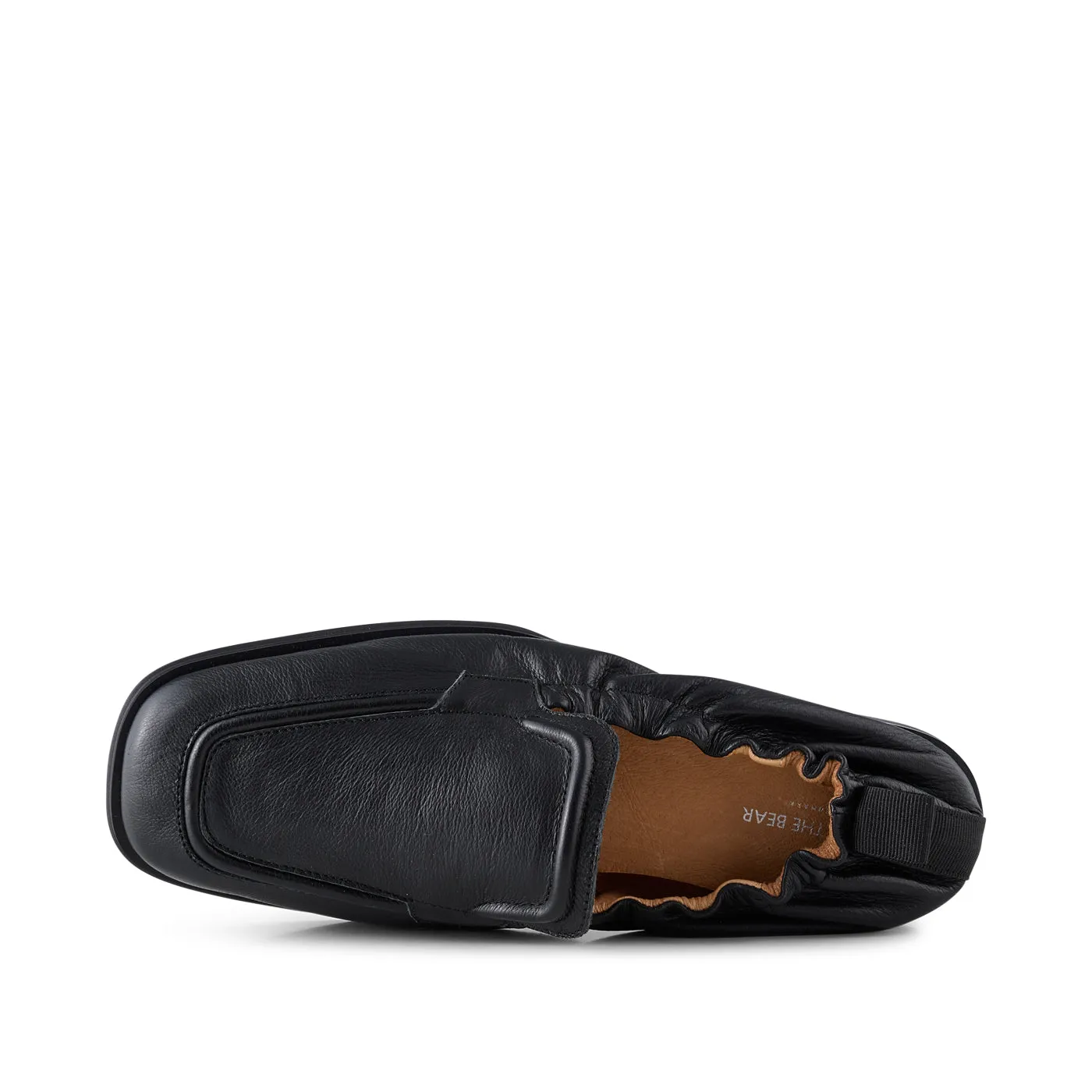 Erika loafer læder - BLACK GRAIN