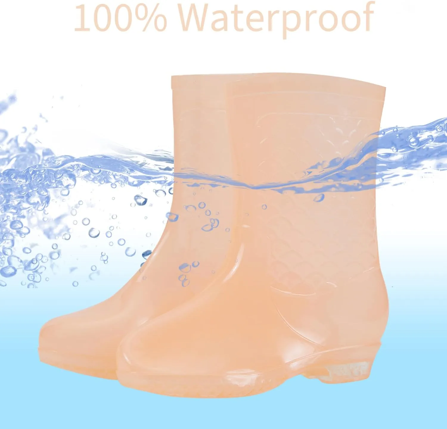 Fiedaz Rain Boots for Women Waterproof Garden Boots Anti-Slip Rain Boots Ladies Candy Color Lightweight Boots