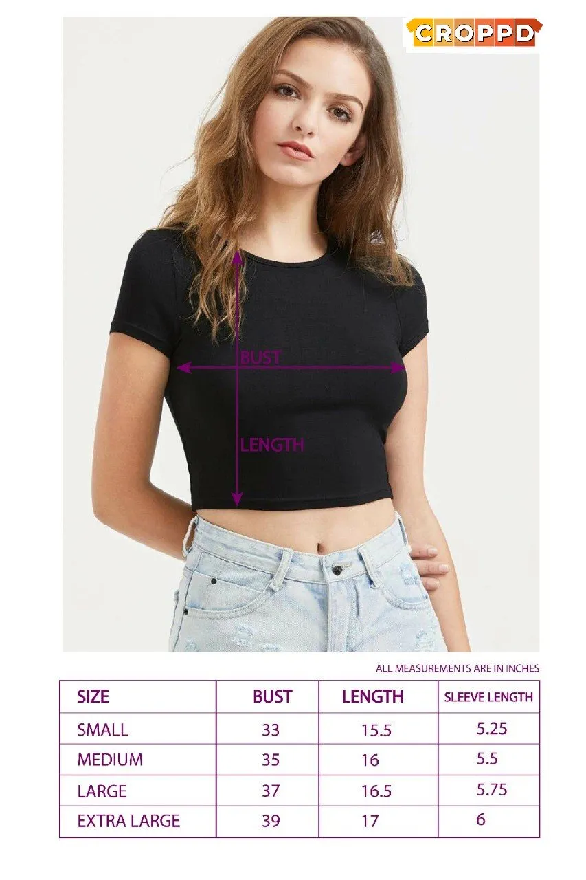 Flower Woman Graphic Printed White Crop Top