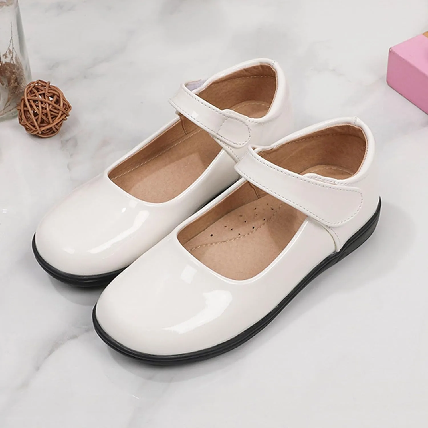 Girls Dress Shoes Kids Toddler Girls Mary Jane Flat Glitter Shoes Wedding Party School Communion Shoes