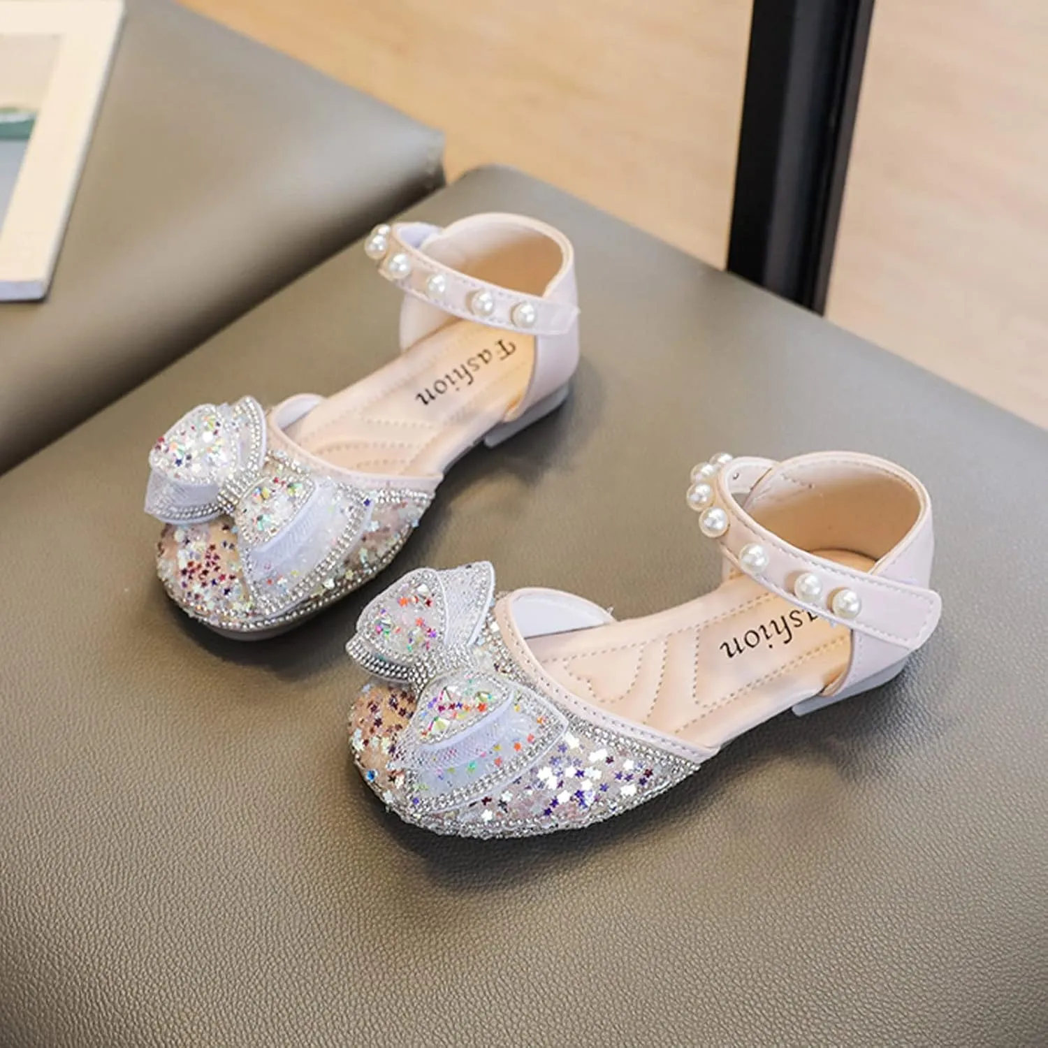 Girls Shoes Toddler Dress Shoes Cute Bowknot Sparkle Mary Jane Flower Girls Wedding Birthday Party Sandals