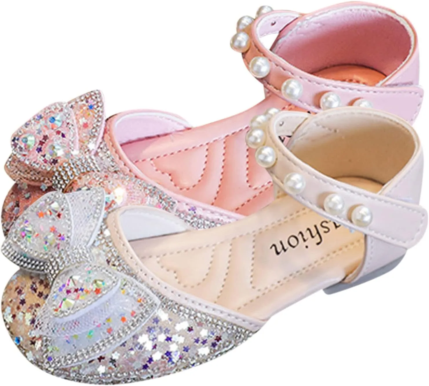 Girls Shoes Toddler Dress Shoes Cute Bowknot Sparkle Mary Jane Flower Girls Wedding Birthday Party Sandals