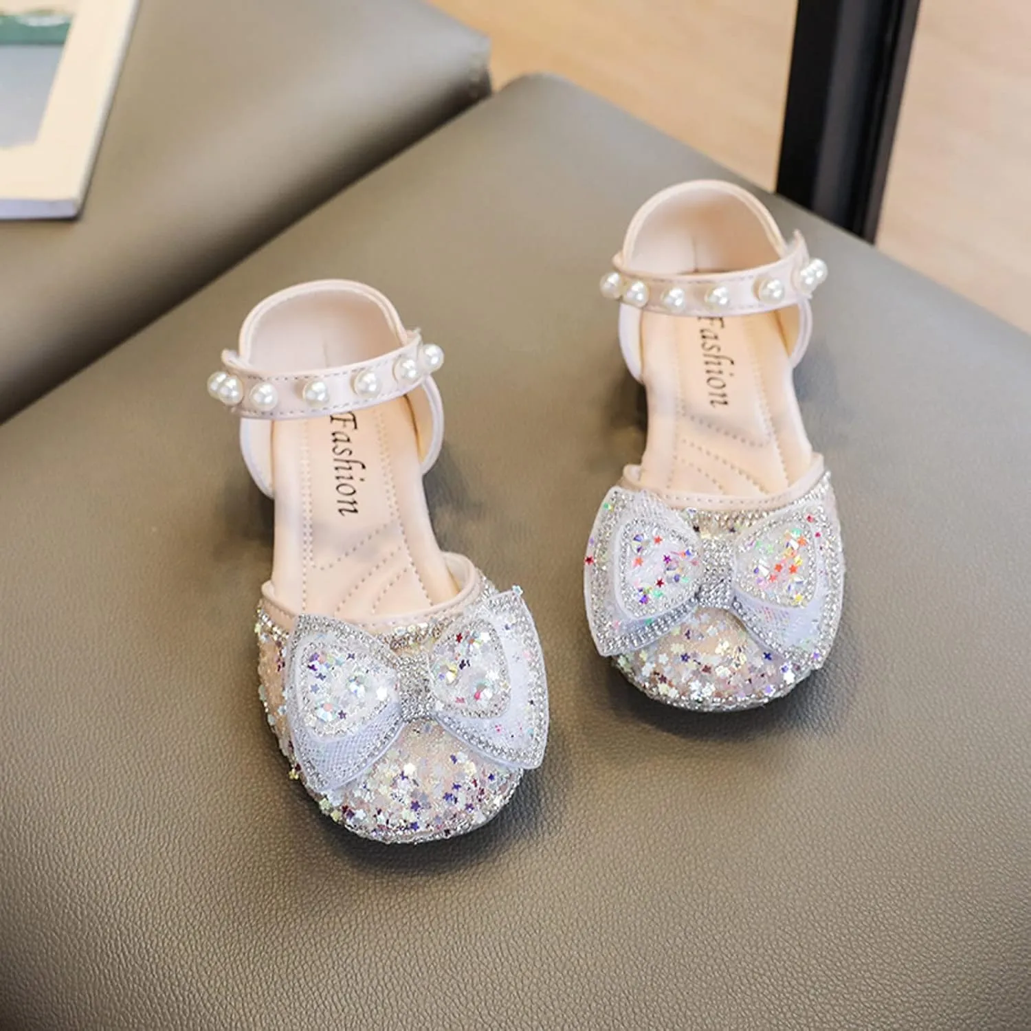 Girls Shoes Toddler Dress Shoes Cute Bowknot Sparkle Mary Jane Flower Girls Wedding Birthday Party Sandals