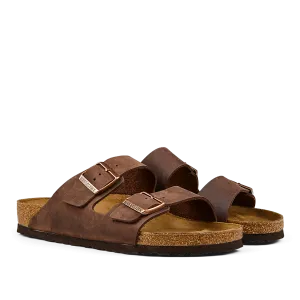 Habana Brown Natural Leather Arizona Sandals
