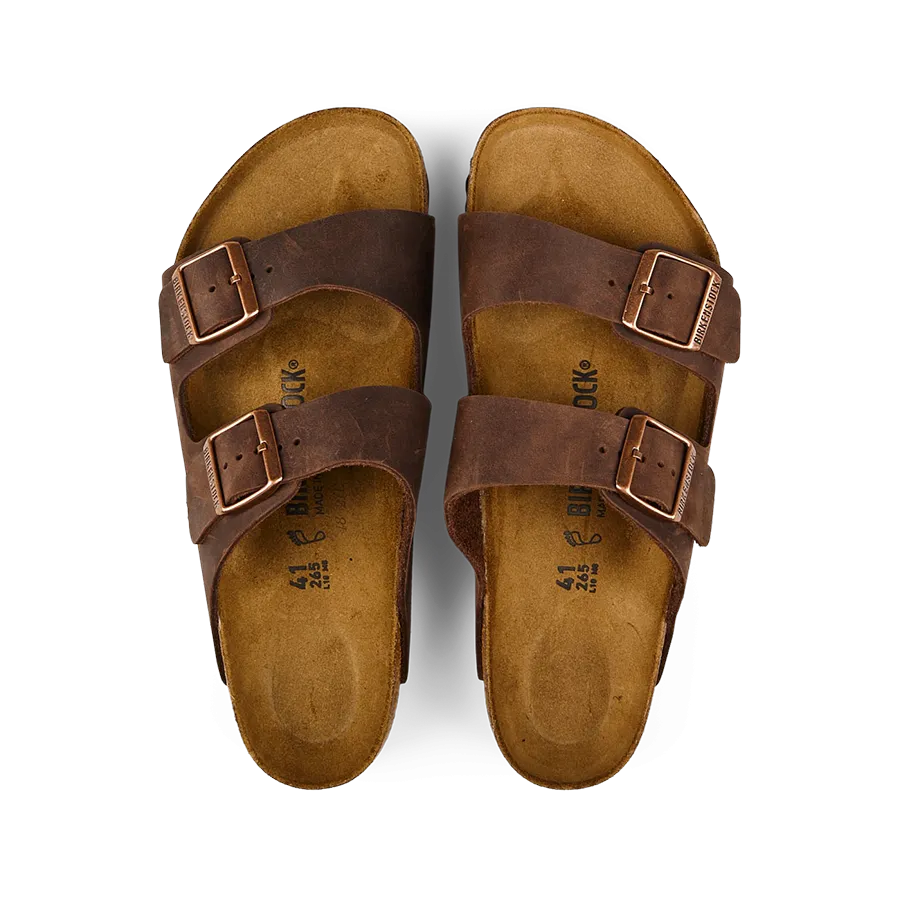 Habana Brown Natural Leather Arizona Sandals