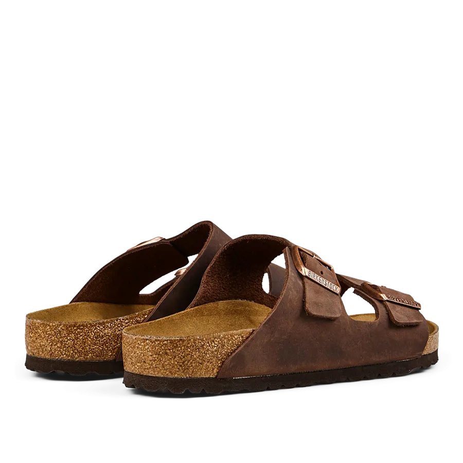 Habana Brown Natural Leather Arizona Sandals