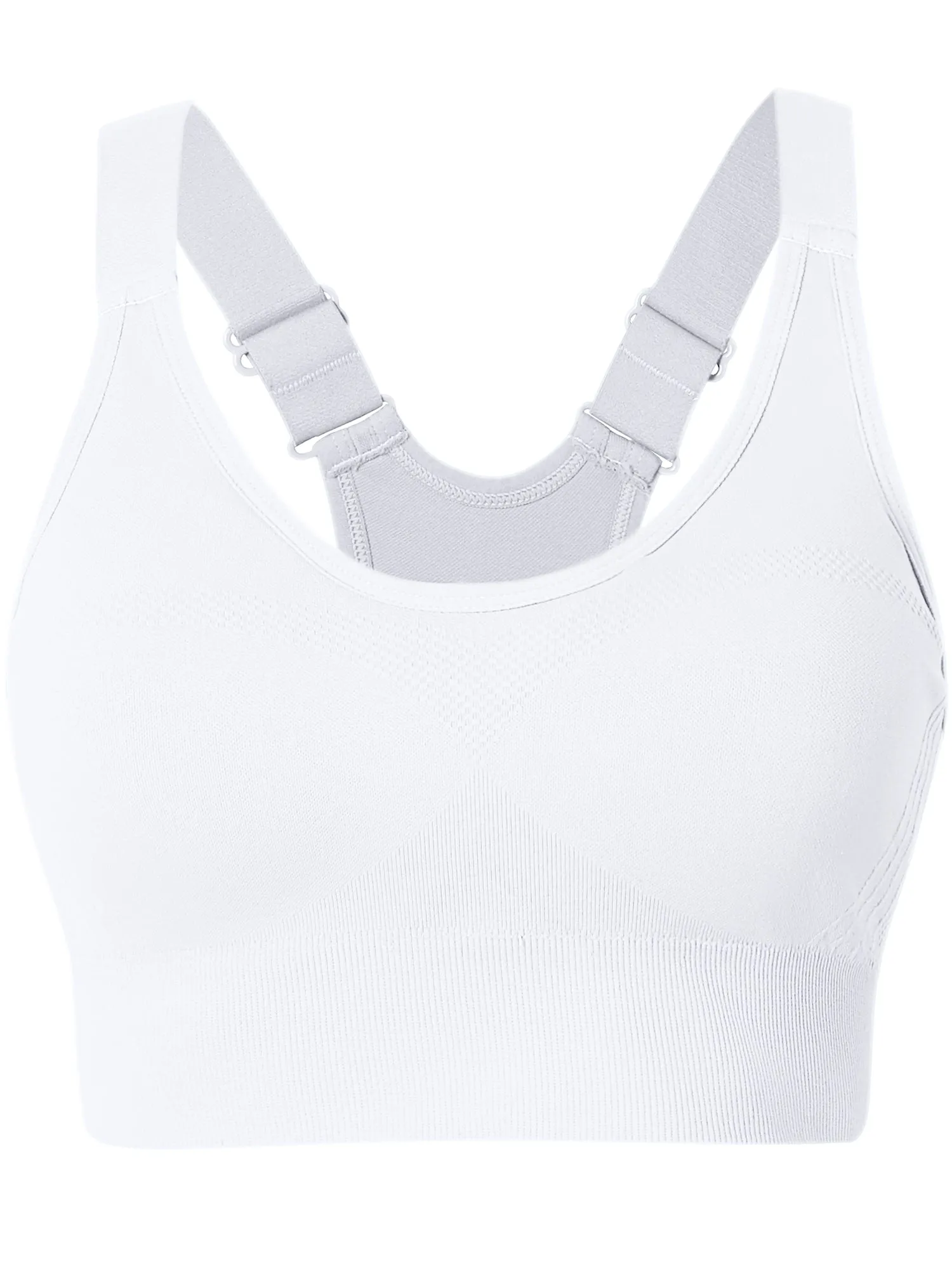 Hanerdun Womens Racerback Padded Sports Bras Adjustable Yoga Workout Bra