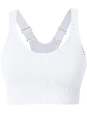 Hanerdun Womens Racerback Padded Sports Bras Adjustable Yoga Workout Bra