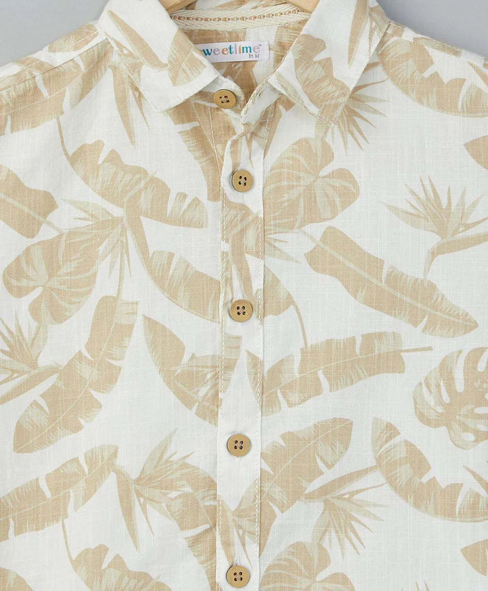 Hawaiiin Slub Cotton Shirt