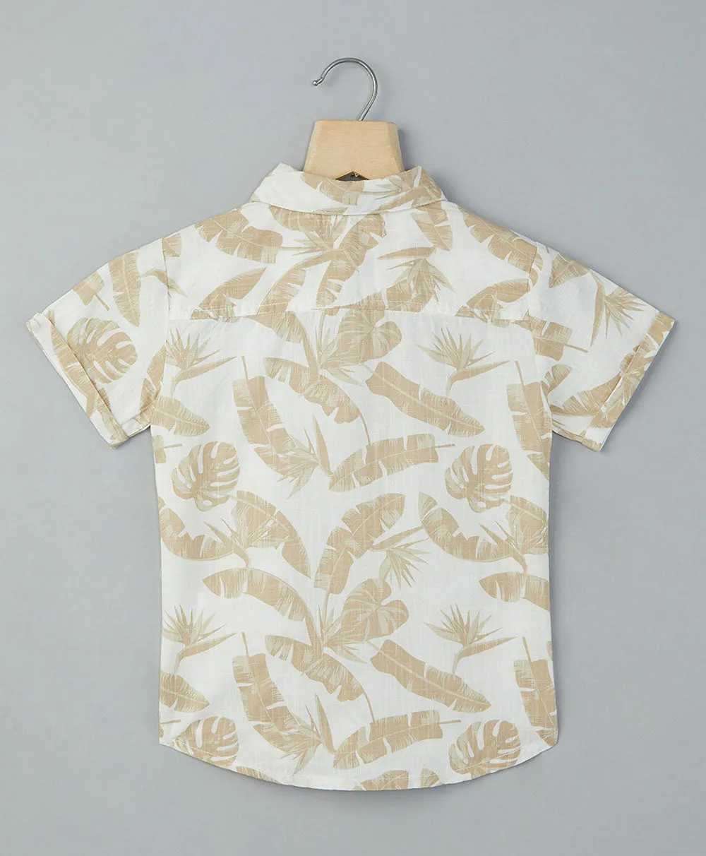 Hawaiiin Slub Cotton Shirt