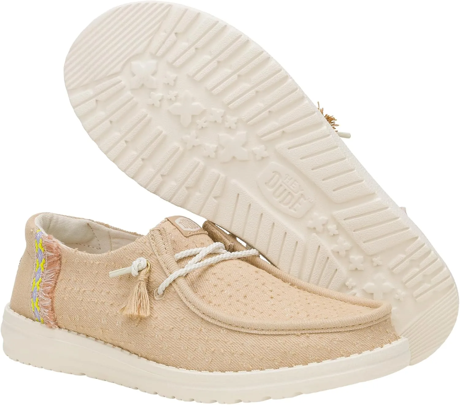 HEYDUDE Wendy Perf Canvas, Womens Shoes, Womens Slip-on Loafers, Comfortable & Light-Weight