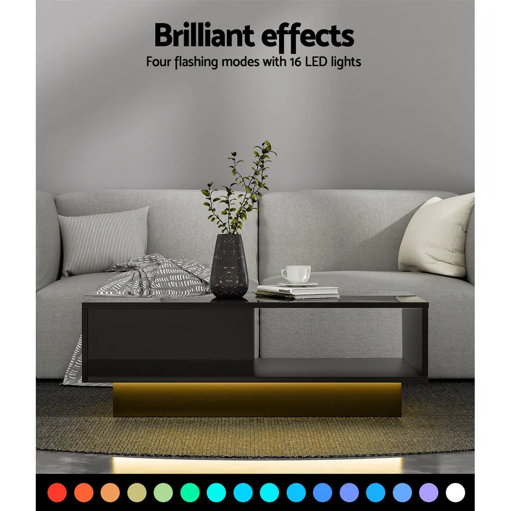 Ianthe LED Lights Coffee Table - Black
