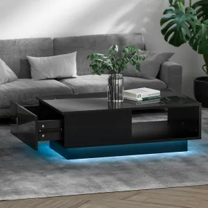 Ianthe LED Lights Coffee Table - Black