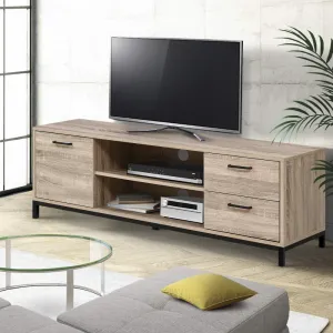Industrial Pine TV Cabinet with Storage, 132cm - Artiss