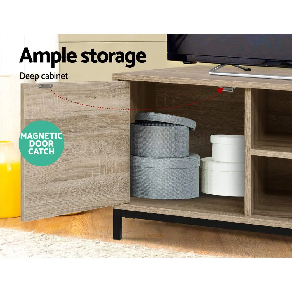 Industrial Pine TV Cabinet with Storage, 132cm - Artiss