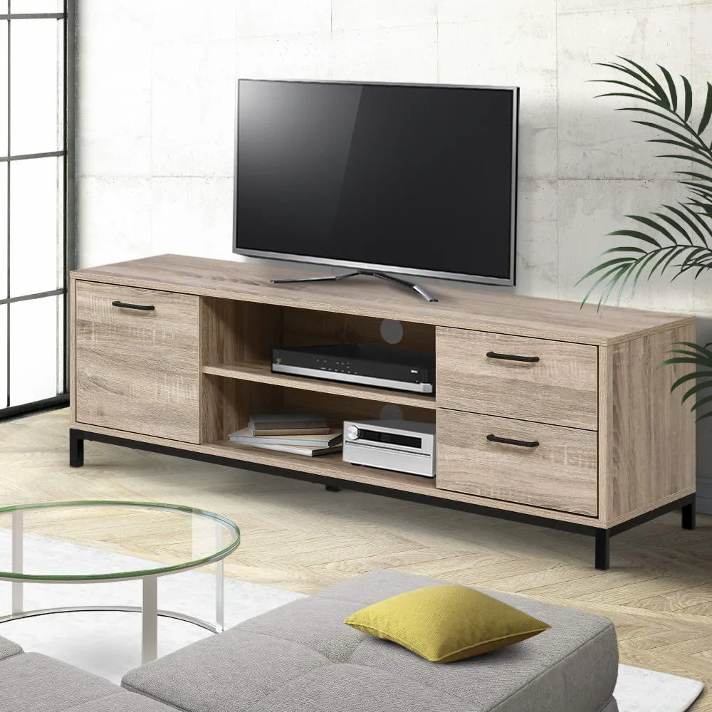 Industrial Pine TV Cabinet with Storage, 132cm - Artiss